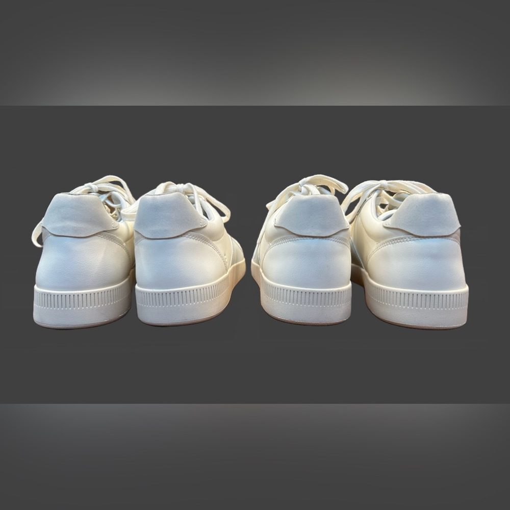 NWOB Everlane The ReLeather® Court Sneaker Off White with Gray, Size 9. - Picture 4 of 15